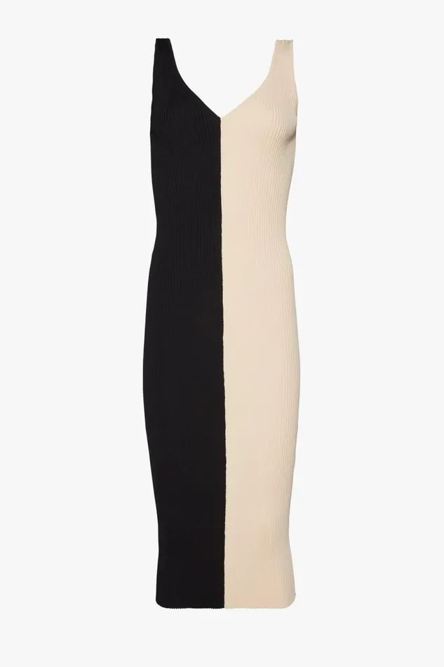 Women STAUD Knits DANA DRESS BUFF BLACK