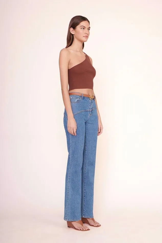 Women STAUD Knits LEXI TOP BARK