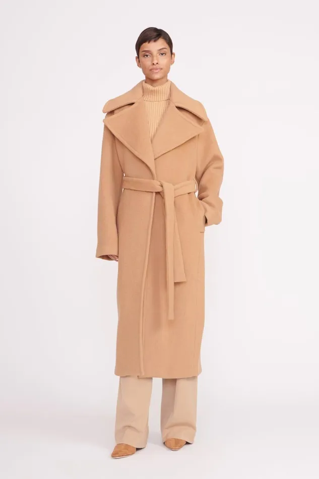 Women STAUD Outerwear and Jackets CARVER COAT CAMEL