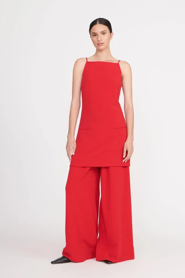 Women STAUD Pants and Shorts CALEB PANT RUBY Women STAUD Pants and Shorts CALEB PANT RUBY