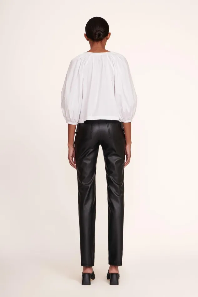 Women STAUD Pants and Shorts ELLIOT PANT BLACK VEGAN LEATHER