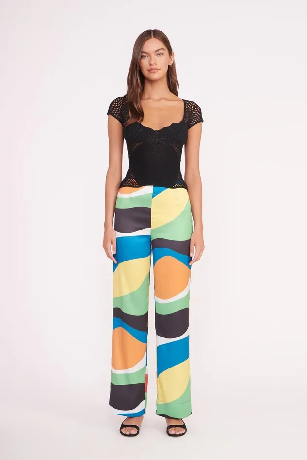 Women STAUD Pants and Shorts OSCAR PANT MARBLE WAVE
