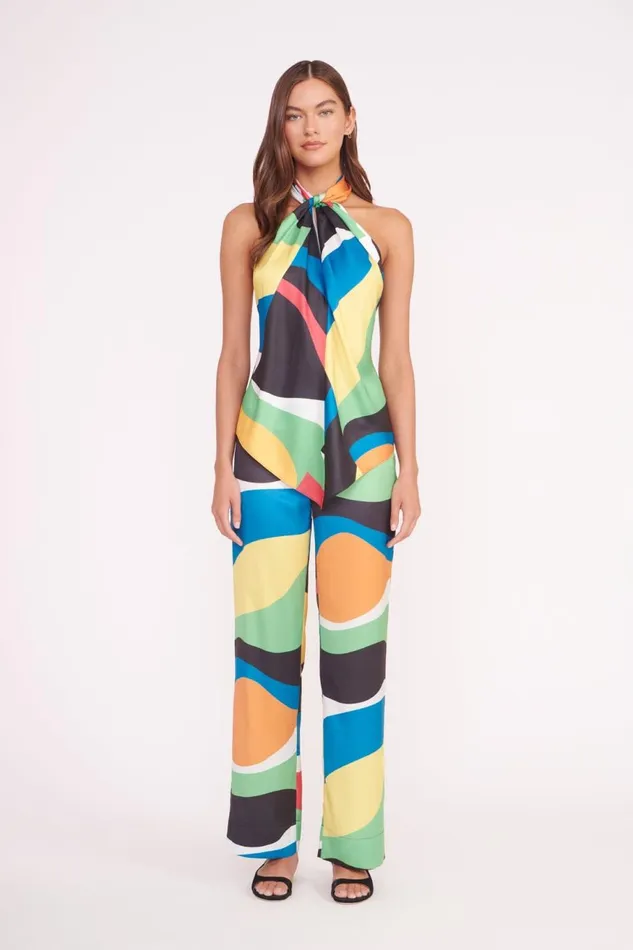Women STAUD Pants and Shorts OSCAR PANT MARBLE WAVE