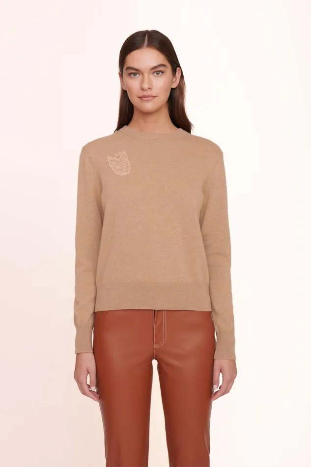 Women STAUD Pet Sweats and Knits CUSTOM STAUD X CBONZ CASHMERE SWEATER CAMEL