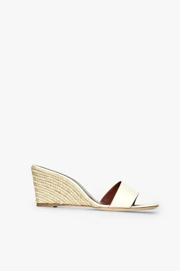 Women STAUD Platforms and Wedges BILLIE ESPADRILLE WEDGE NATURAL CREAM