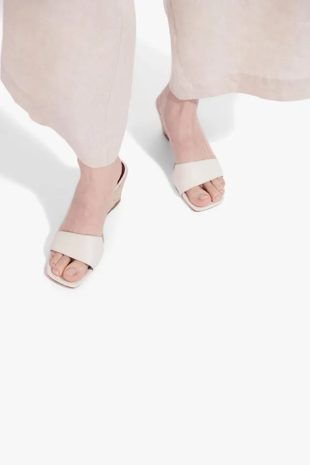 Women STAUD Platforms and Wedges BILLIE ESPADRILLE WEDGE NATURAL CREAM