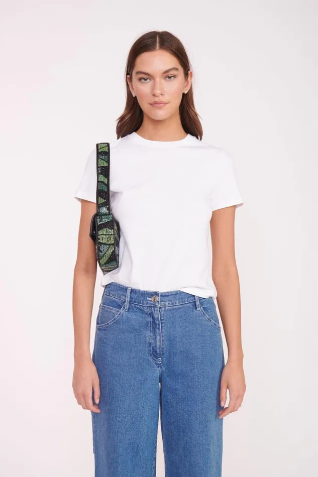 Women STAUD Shoulder TOMMY BEADED BAG GREEN PALM