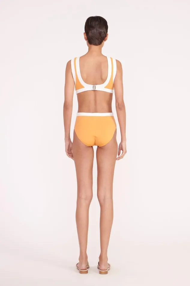 Women STAUD Swim DOLCE ONE PIECE NECTARINE WHITE