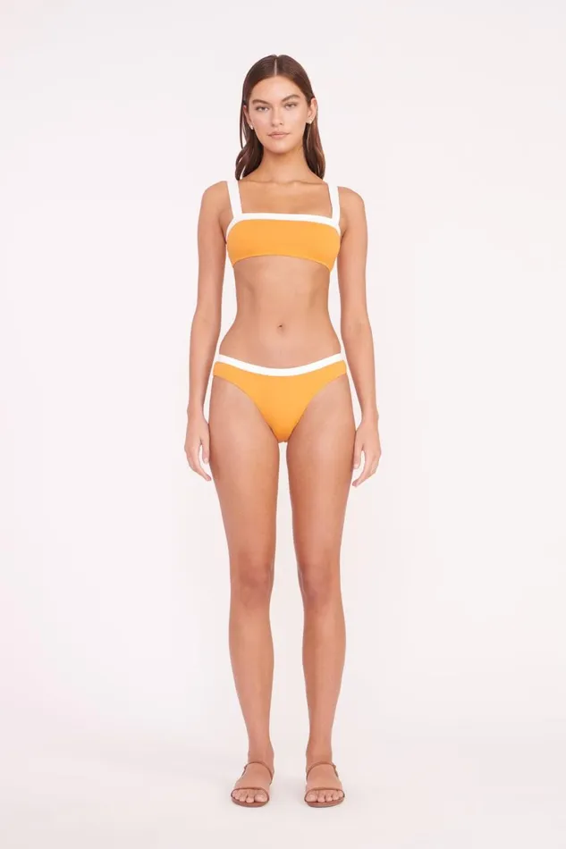 Women STAUD Swim LIV BIKINI TOP NECTARINE WHITE Women STAUD Swim LIV BIKINI TOP NECTARINE WHITE
