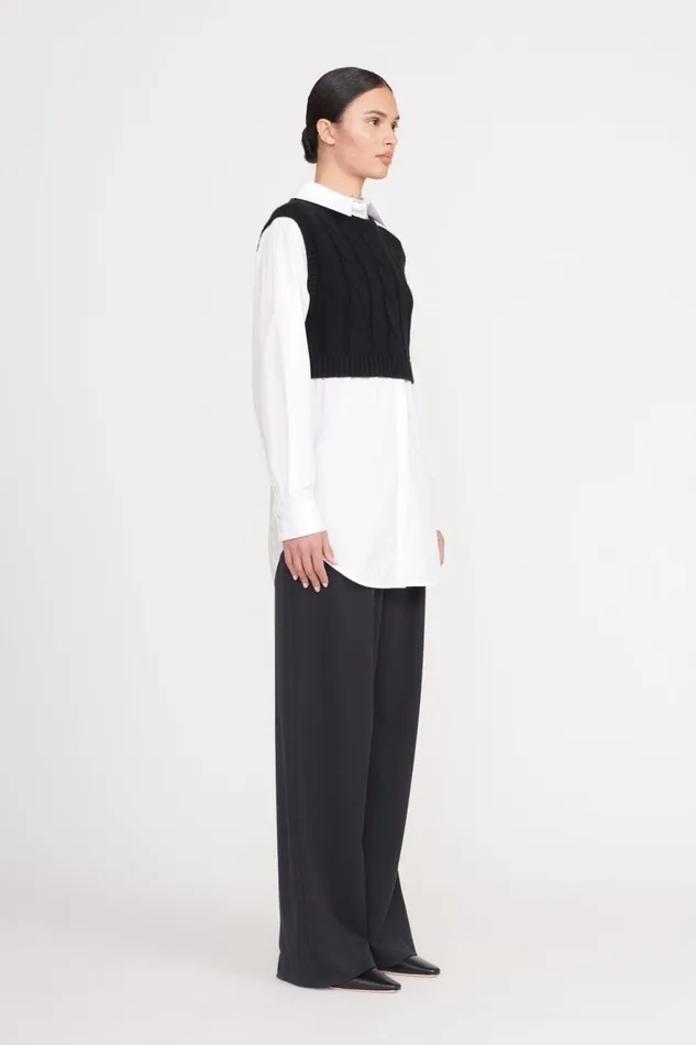 Women STAUD Tops COOPER TOP BLACK WHITE Women STAUD Tops COOPER TOP BLACK WHITE