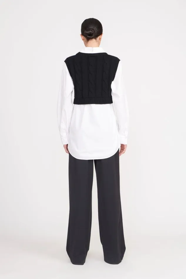 Women STAUD Tops COOPER TOP BLACK WHITE Women STAUD Tops COOPER TOP BLACK WHITE