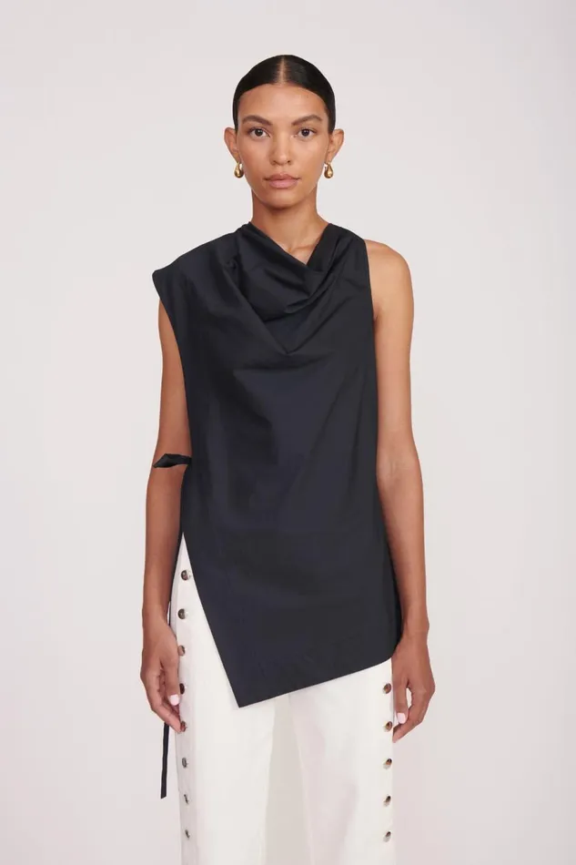 Women STAUD Tops SAWYER TOP BLACK