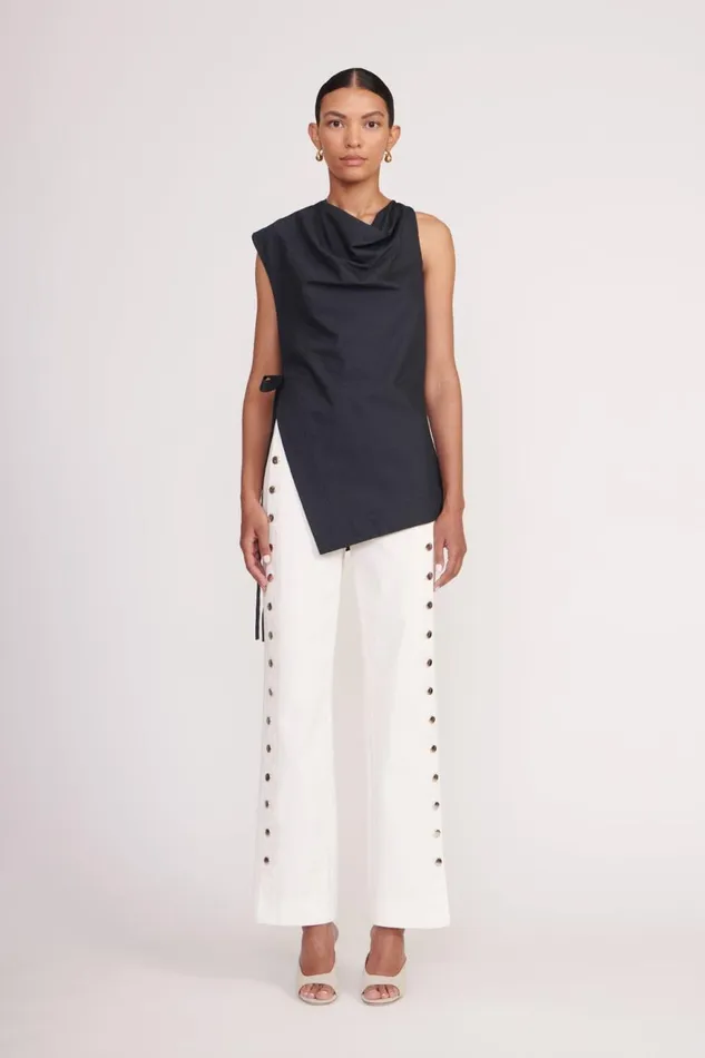 Women STAUD Tops SAWYER TOP BLACK