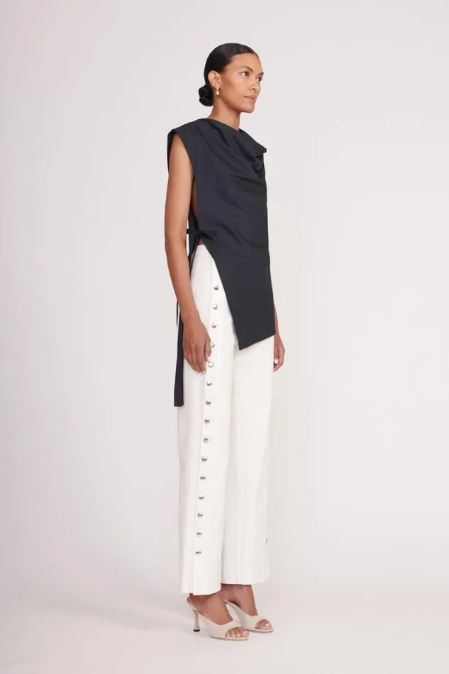 Women STAUD Tops SAWYER TOP BLACK