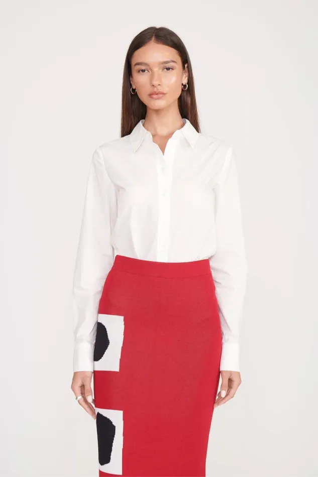 Women STAUD Tops TWIGGY BODYSUIT WHITE