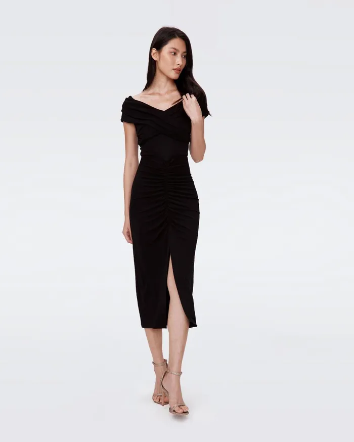 Women Stephen Dress Black DVF Dresses