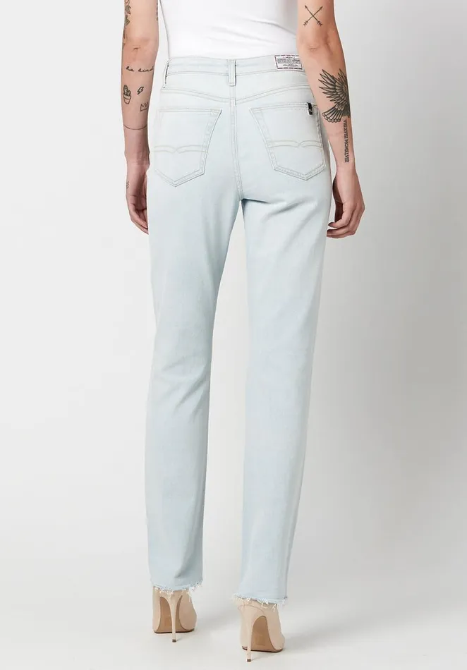 Women Straight Jayden Bleached Out Jeans Indigo Buffalo David Bitton Straight Leg