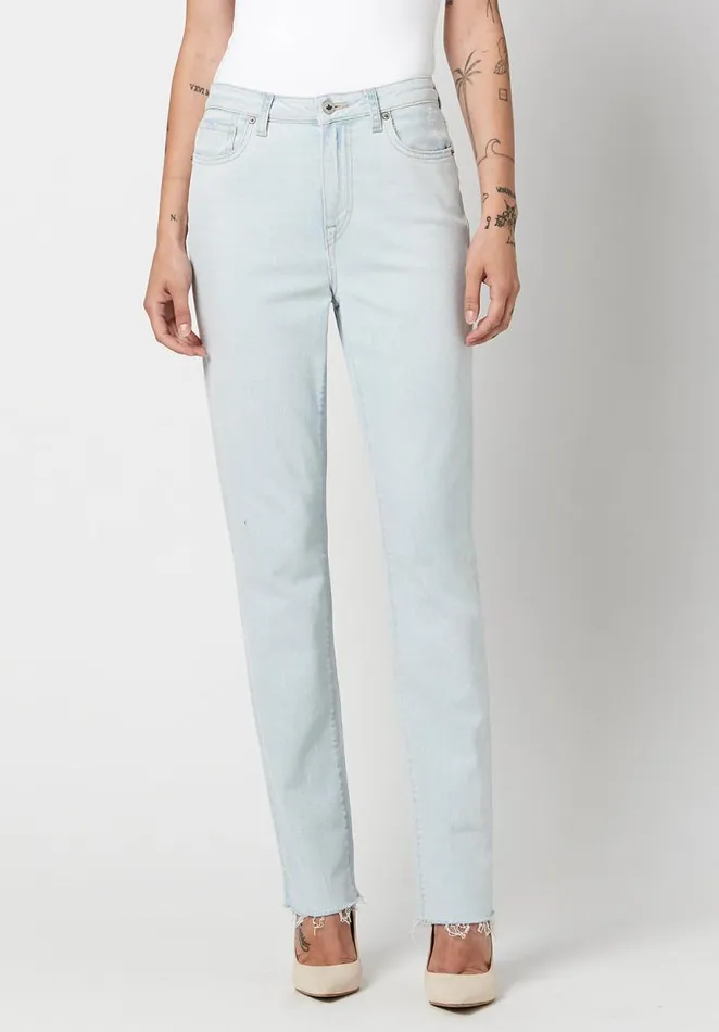 Women Straight Jayden Bleached Out Jeans Indigo Buffalo David Bitton Straight Leg