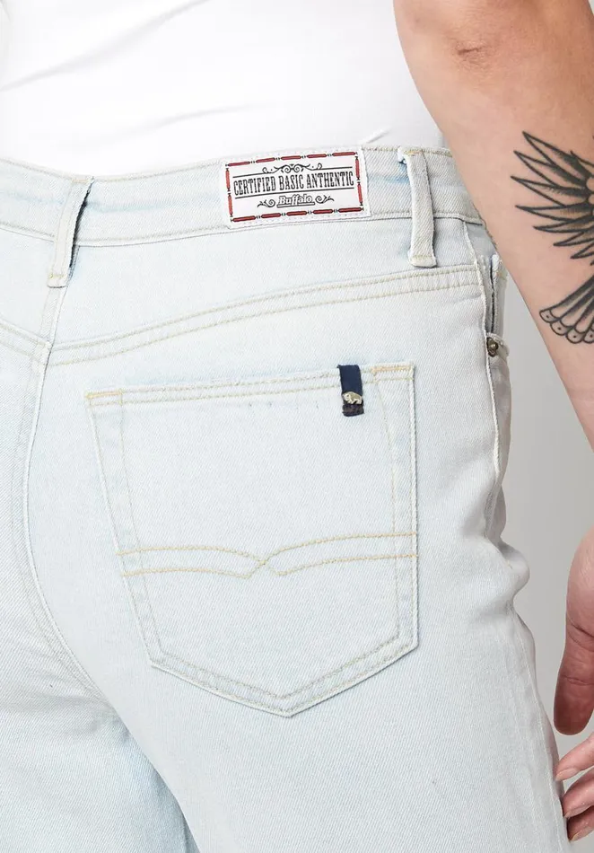 Women Straight Jayden Bleached Out Jeans Indigo Buffalo David Bitton Straight Leg