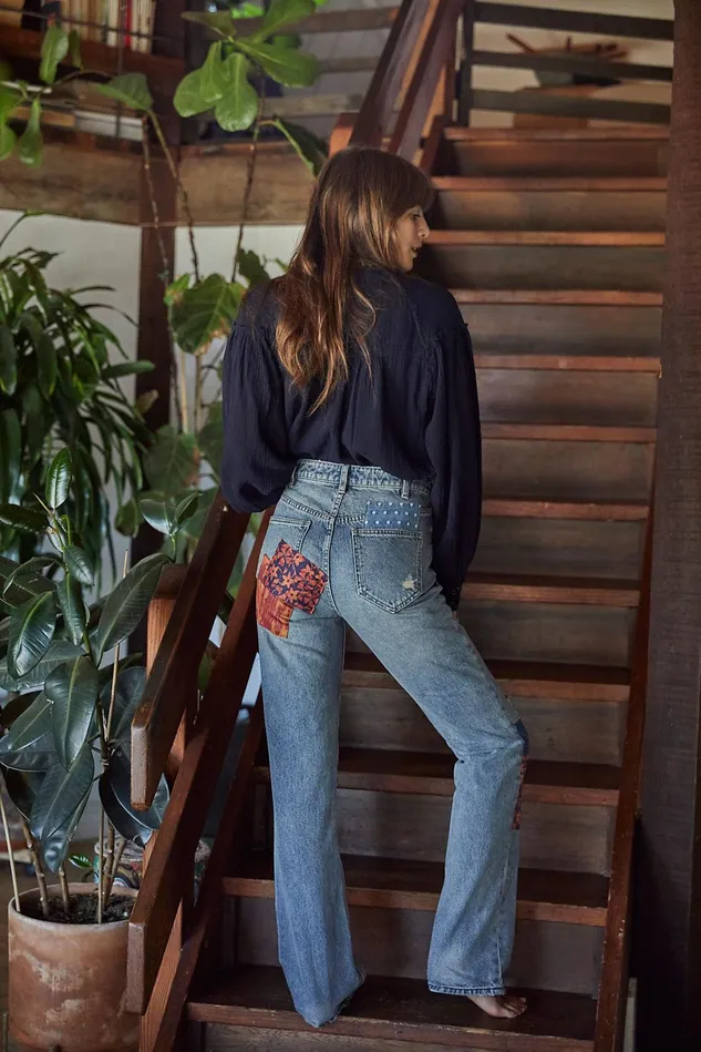 Women StraightLeg Jeans Free People Belladonna Jean Orange Blossom
