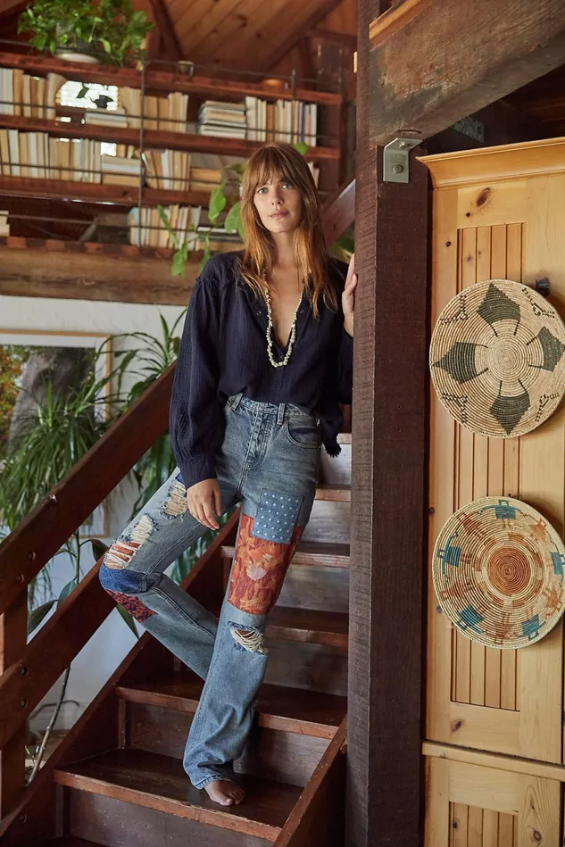 Women StraightLeg Jeans Free People Belladonna Jean Orange Blossom
