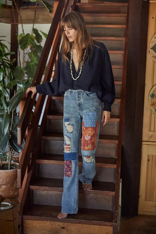 Women StraightLeg Jeans Free People Belladonna Jean Orange Blossom