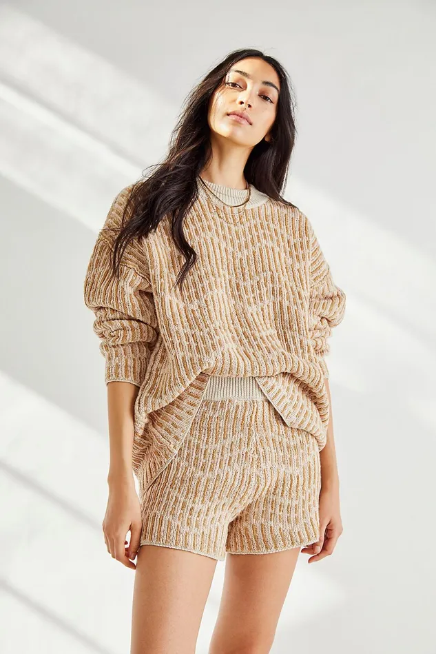 Women Sweater Dresses Free People Malibu Pattern Sweater Set Tea Combo