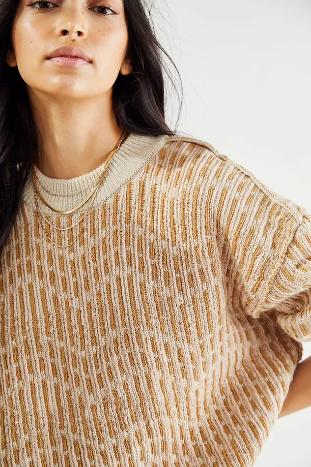Women Sweater Dresses Free People Malibu Pattern Sweater Set Tea Combo