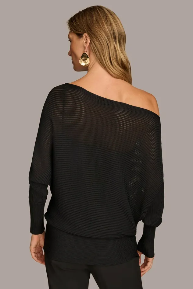 Women Sweaters And Tops Donna Karan OVERSIZED SWEATER Black