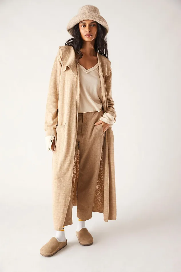 Women Sweaters Free People Hazel Sweater Trench Iced Chai