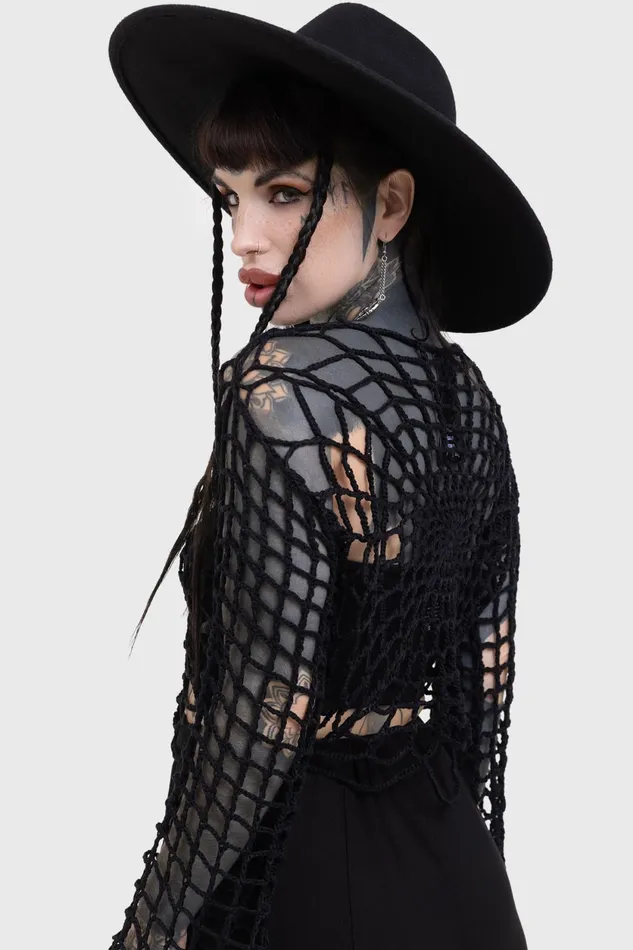 Women Sweaters Killstar Night Trap Sweater