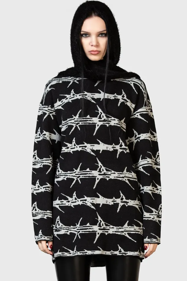 Women Sweaters Killstar Prickled Contention Knit Sweater