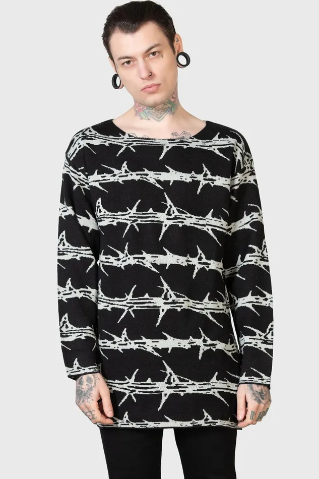 Women Sweaters Killstar Prickled Contention Knit Sweater