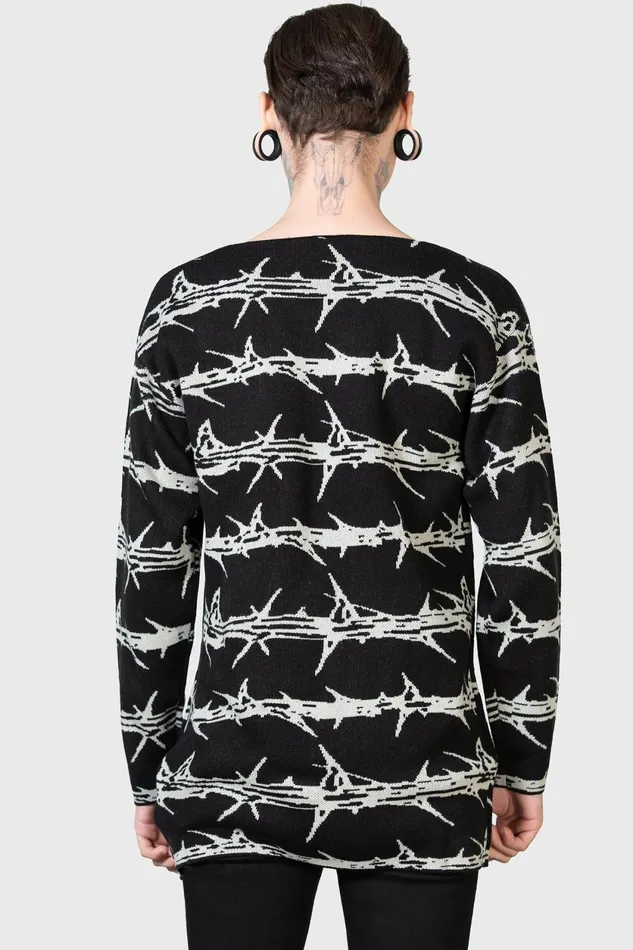 Women Sweaters Killstar Prickled Contention Knit Sweater
