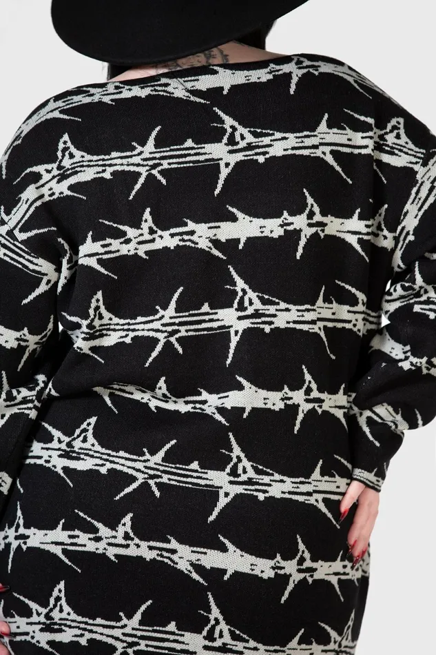 Women Sweaters Killstar Prickled Contention Knit Sweater