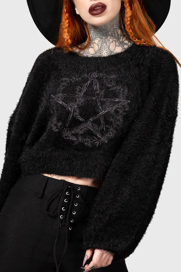 Women Sweaters Killstar Winter Spirit Knit Sweater