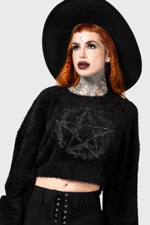 Women Sweaters Killstar Winter Spirit Knit Sweater