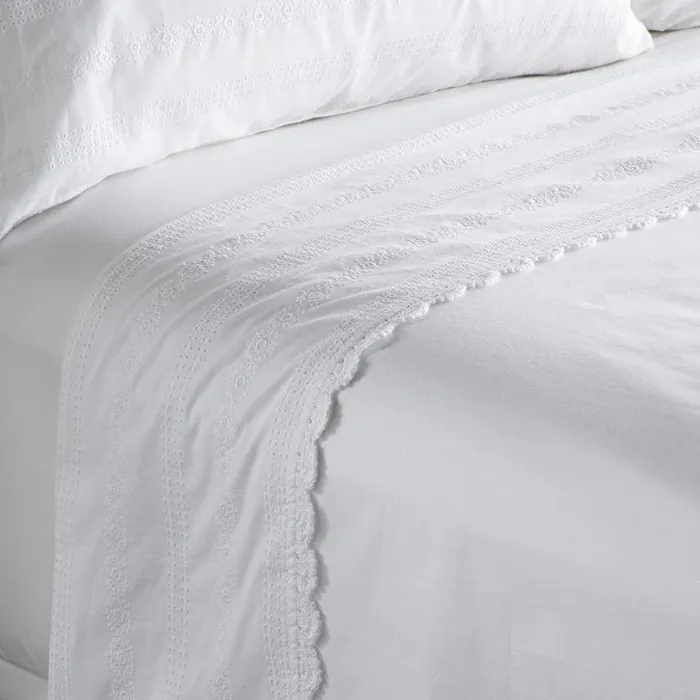 Women Sweet Simplicity Sheet Set White Sundance Catalog Bedding and Bath