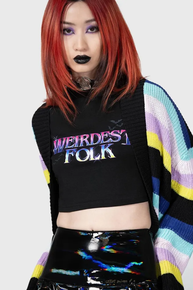 Women TShirts and Vests Killstar Weirdest Folk Shrunken TShirt