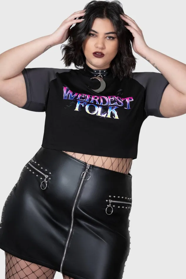 Women TShirts and Vests Killstar Weirdest Folk Shrunken TShirt