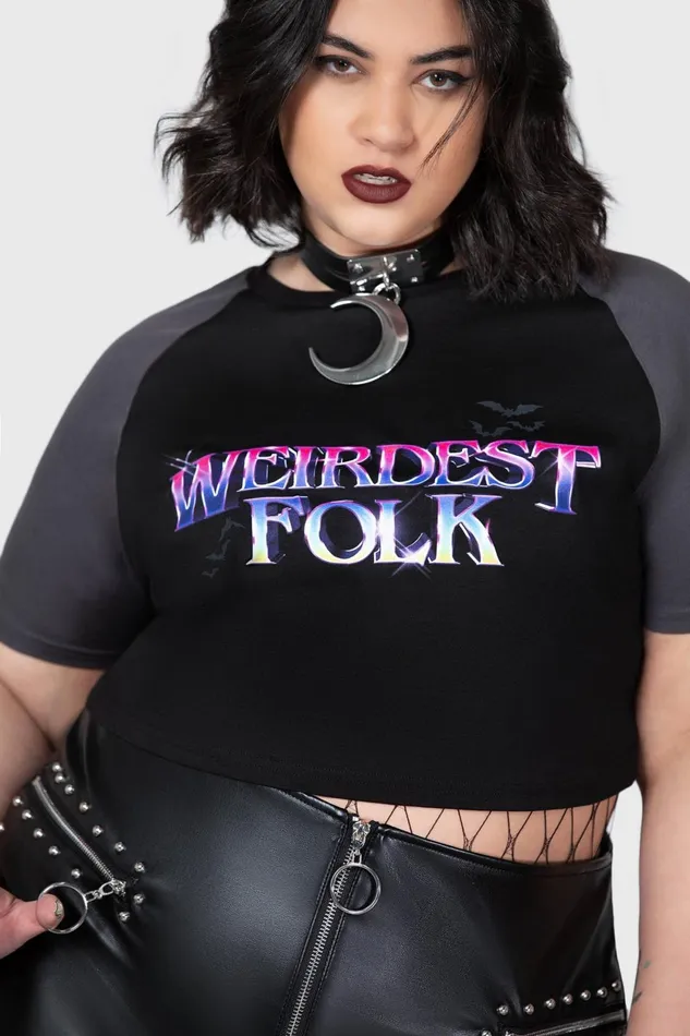 Women TShirts and Vests Killstar Weirdest Folk Shrunken TShirt
