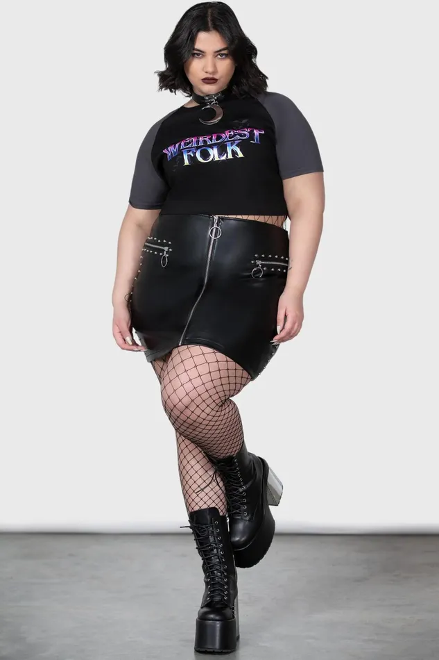Women TShirts and Vests Killstar Weirdest Folk Shrunken TShirt