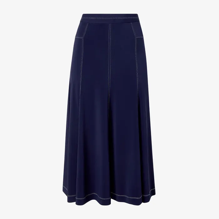 Women The Shannon Twirl Skirt 8211 Italian Jersey Soft Navy Skirts M M LaFleur