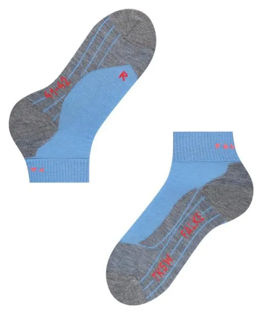 Women TK5 Wander Short Women Trekking Short Sock Blue Note FALKE Hiking Socks