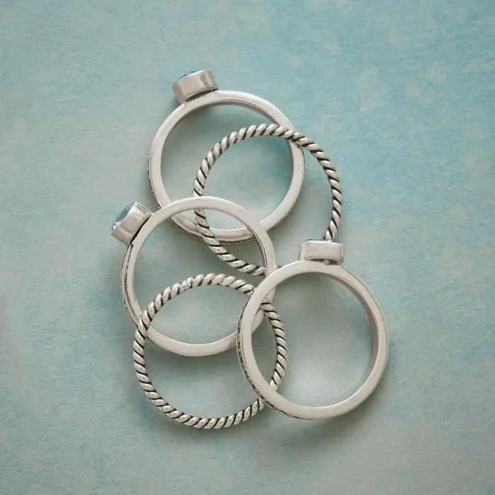Women Topaz Twist Rings Set Of 5 Sundance Catalog Rings Women Topaz Twist Rings Set Of 5 Sundance Catalog Rings
