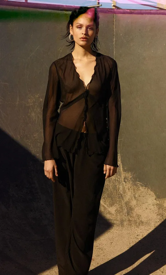 Women Tops Bec Bridge ARCHER LONG SLEEVE BLOUSE Black