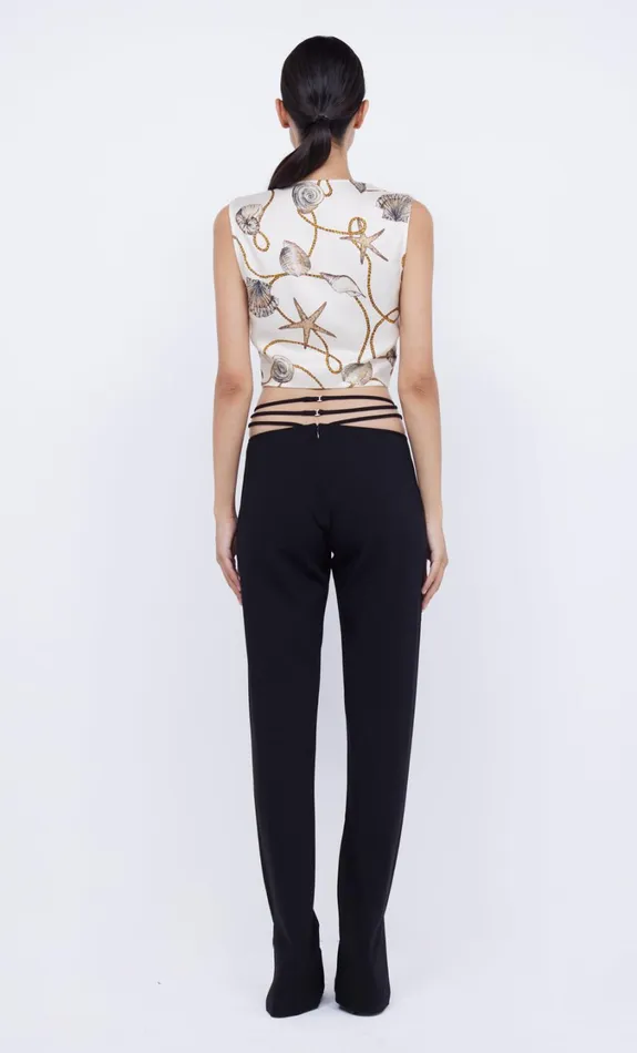 Women Tops Bec Bridge BAYSIDE TWIST CROP TOP Parisian Shell