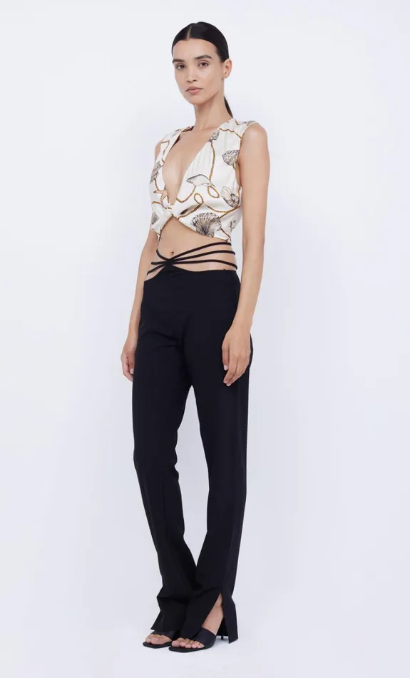 Women Tops Bec Bridge BAYSIDE TWIST CROP TOP Parisian Shell