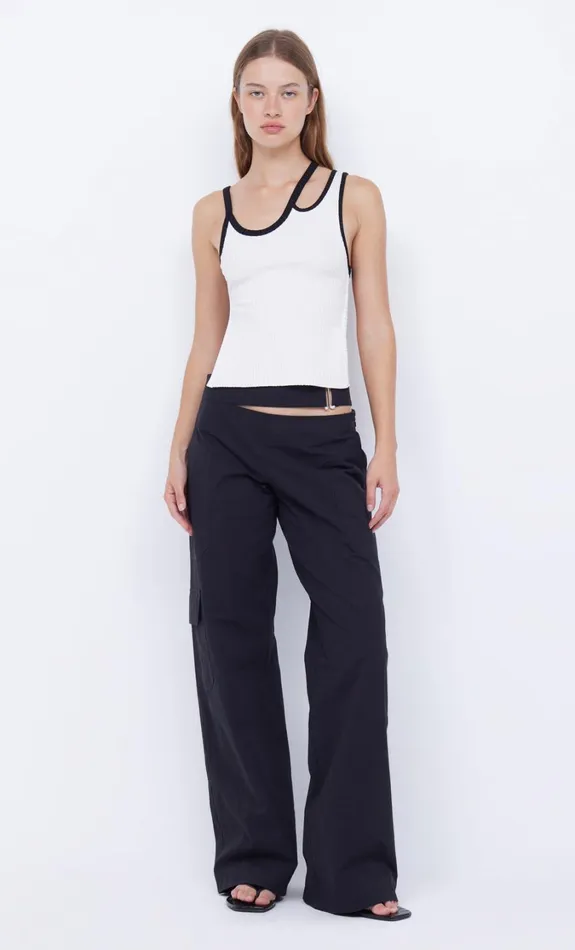 Women Tops Bec Bridge HARI BACKLESS TOP Ivoryblack