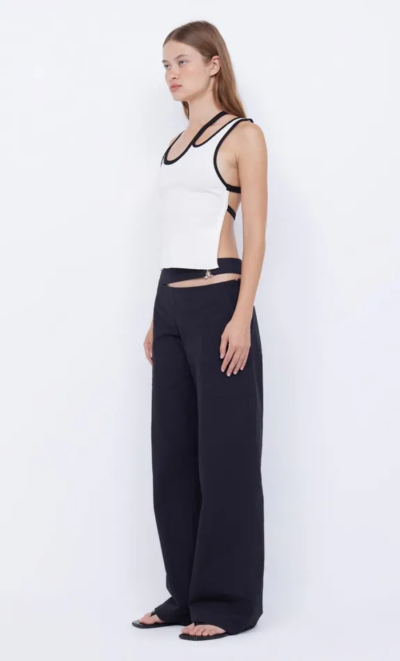 Women Tops Bec Bridge HARI BACKLESS TOP Ivoryblack